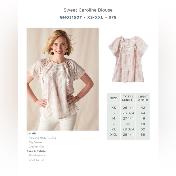 Good Hart Sweet Caroline Blouse - Picture 2 of 2